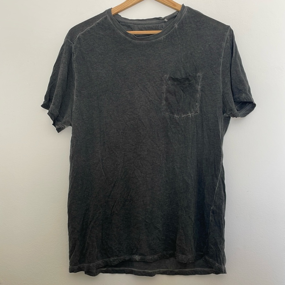John Varvatos distressed tea in charcoal gray